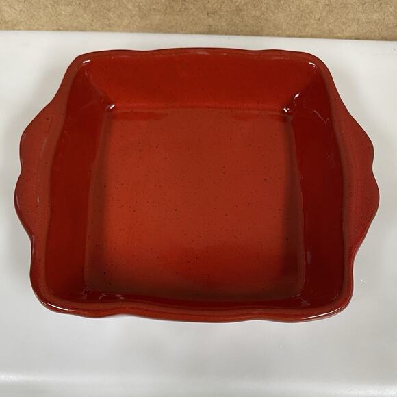 2 De Silva Baking Casserole Square Dishes Blue & Red 6x6 Italy - Picture 4 of 12